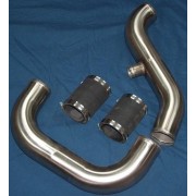 Buschur Racing Evo X 2 1/2" S.S. Lower IC Pipe (Brushed Finish)