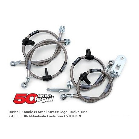 Russell Evo 8/9 Braided S.S. Brake Lines